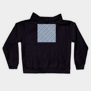 Herringbone 45 Navy Kids Hoodie